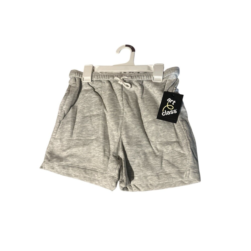 Art Class Kids Shorts XL 14/16 Lot of 2 Heather Gray W/ Pockets Pull On String